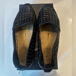 Saint Laurent Black Studded Flats